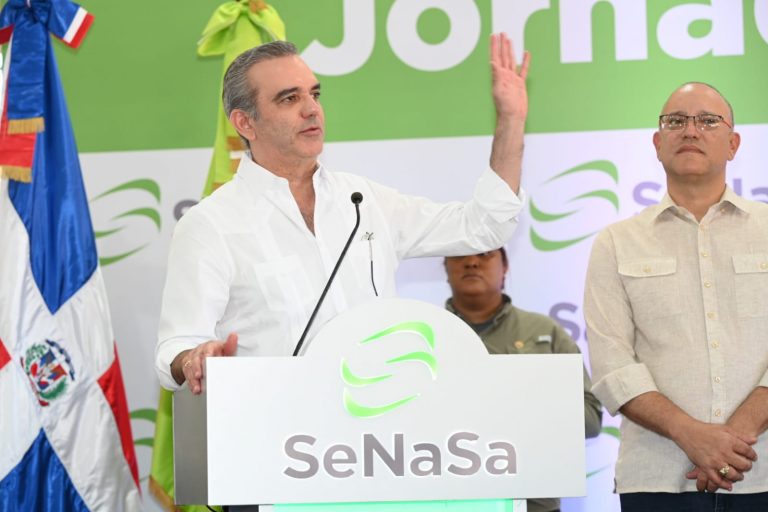 Luis Abinader, presidente de la República, durante su discurso