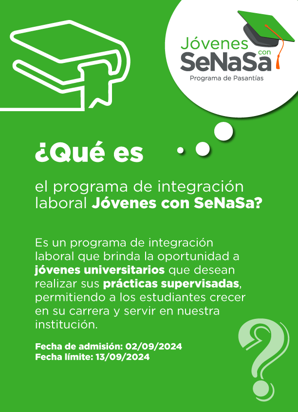 Banner Pasantía Jóvenes con Senasa