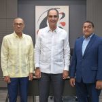 Dr. Milton Pinero, Dr. Santiago Hazim y José Monegro